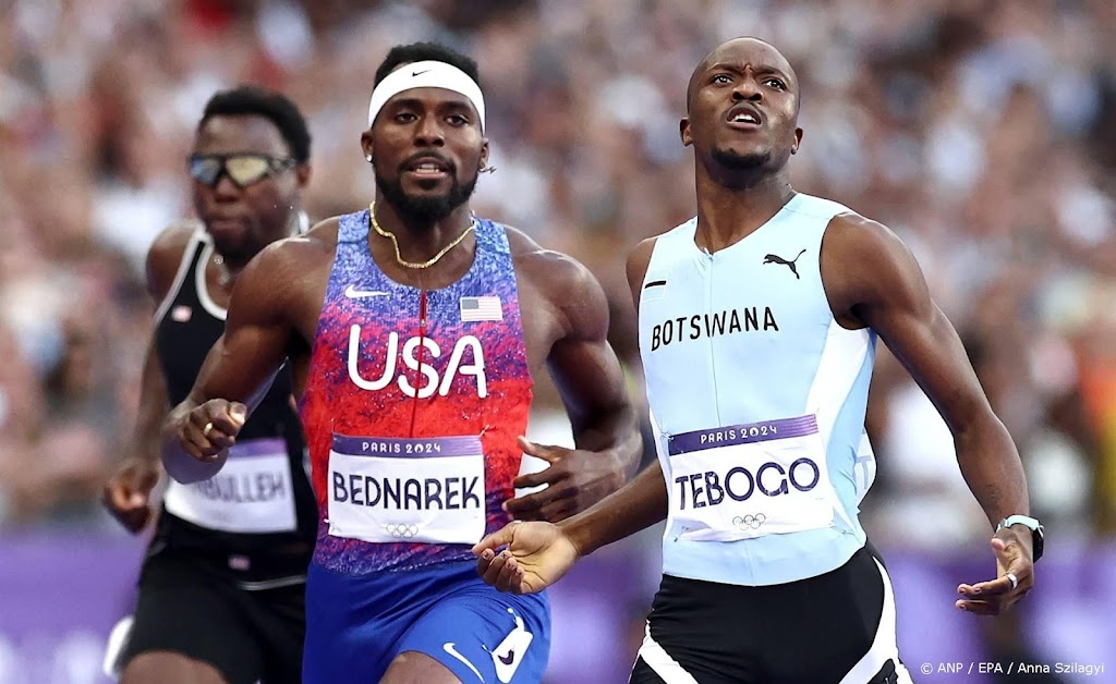 Botswaan Tebogo verrast Amerikaanse topsprinters op 200 meter
