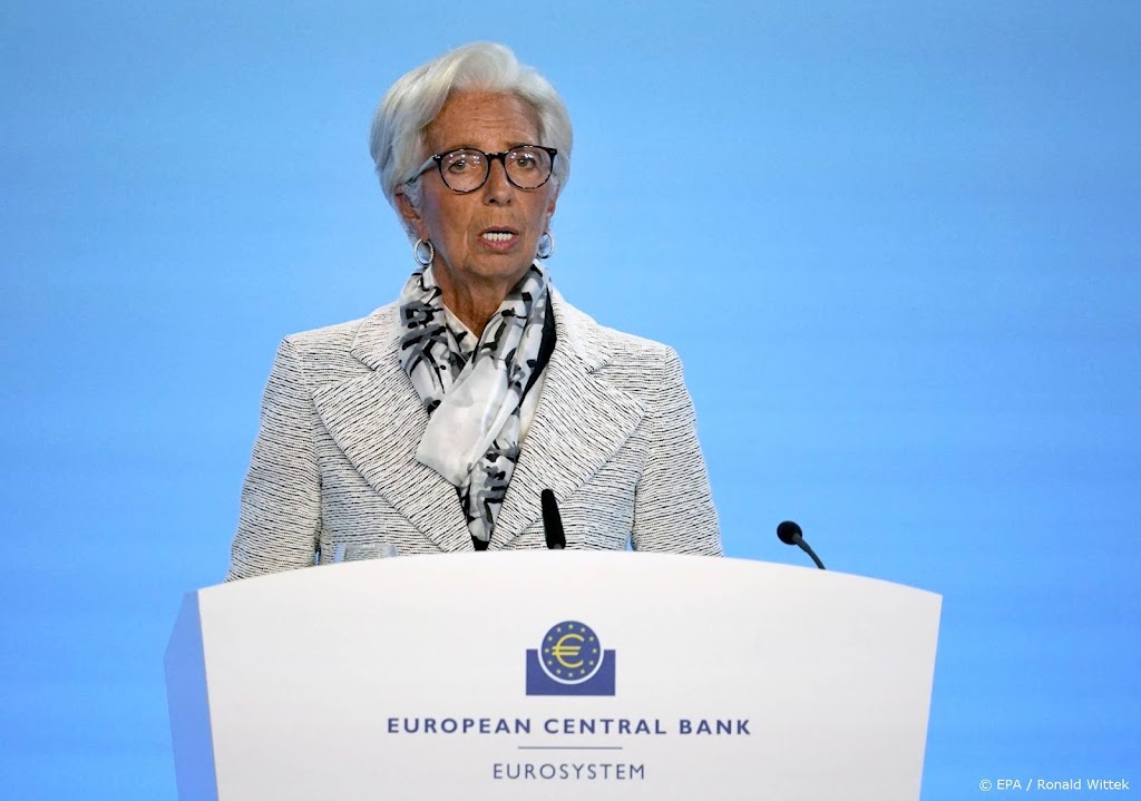 Lagarde: ECB blijft rente verhogen tegen 'veel te hoge inflatie'