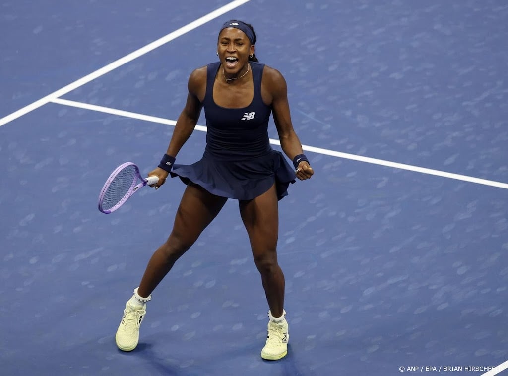 Tennisster Gauff naar laatste acht op US Open