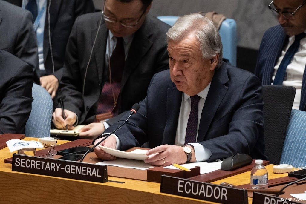 Guterres dringt in VN-Veiligheidsraad aan op wapenstilstand Gaza