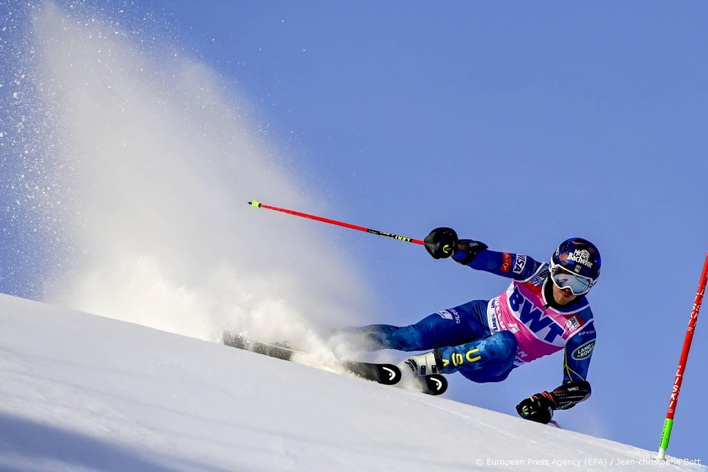Zware val skiër Ford in Adelboden