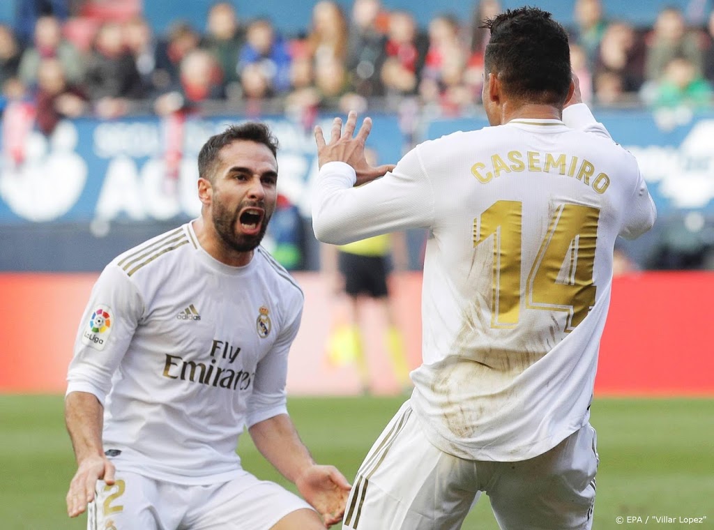 Real Madrid verstevigt eerste plek met winst in Pamplona