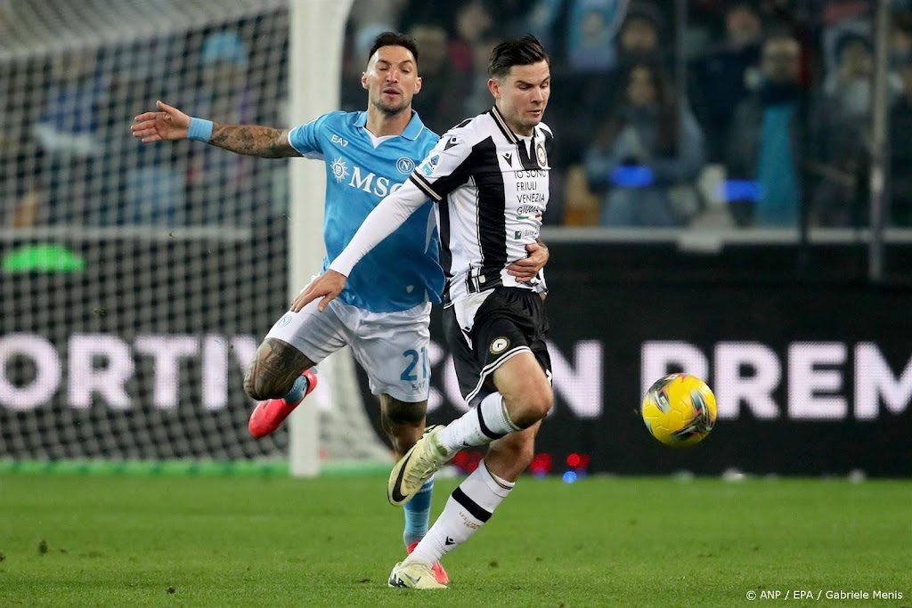Napoli verspeelt punten tegen Udinese door treffer Ekkelenkamp