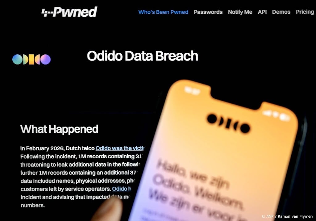 Nederlanders mogelijk betrokken bij Odido-hack, meldt politie