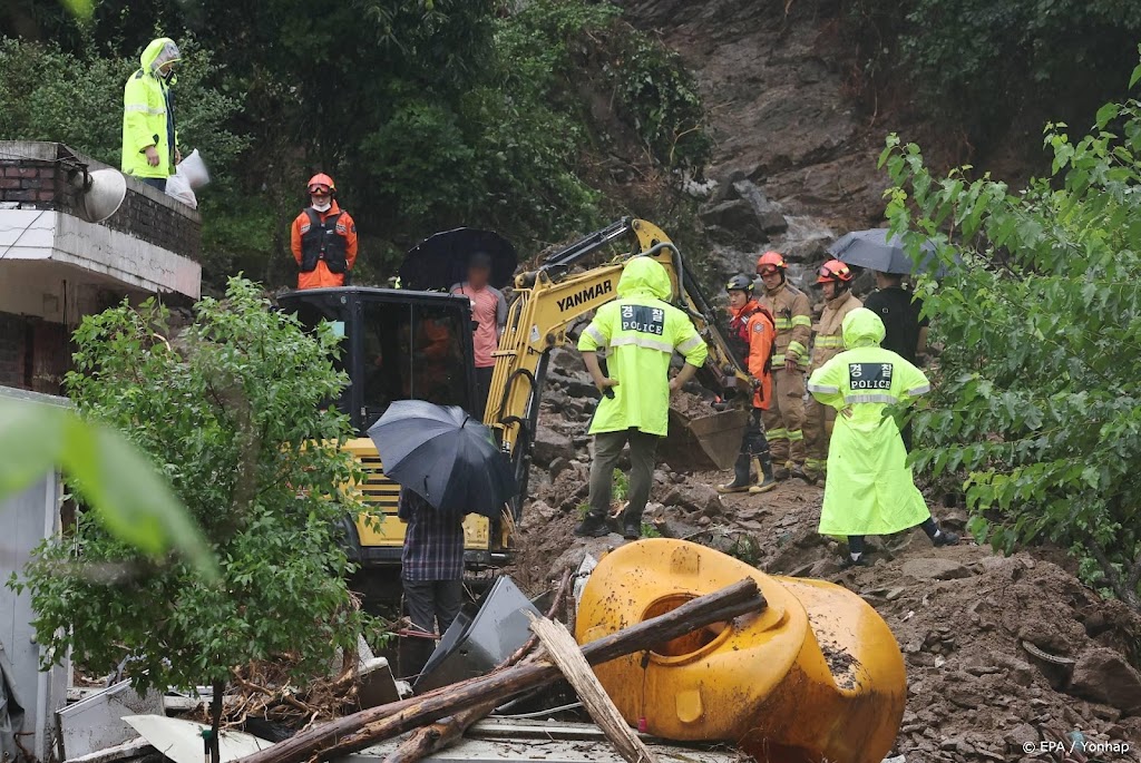 Dodental loopt op na recordhoeveelheid regen in Zuid-Korea