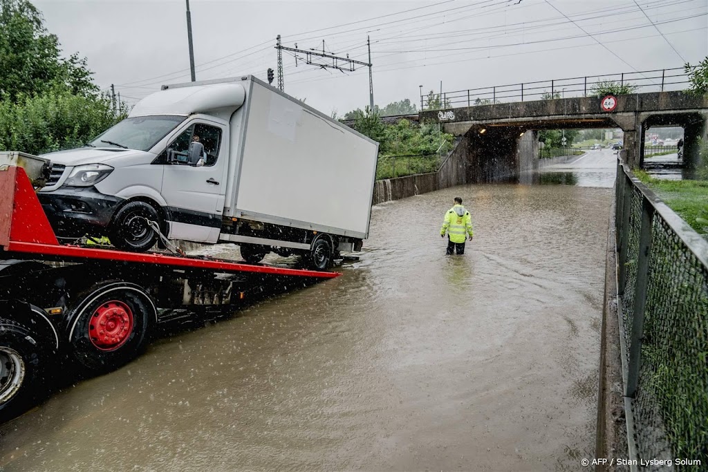 Aardverschuivingen en evacuaties in Noorwegen door storm Hans