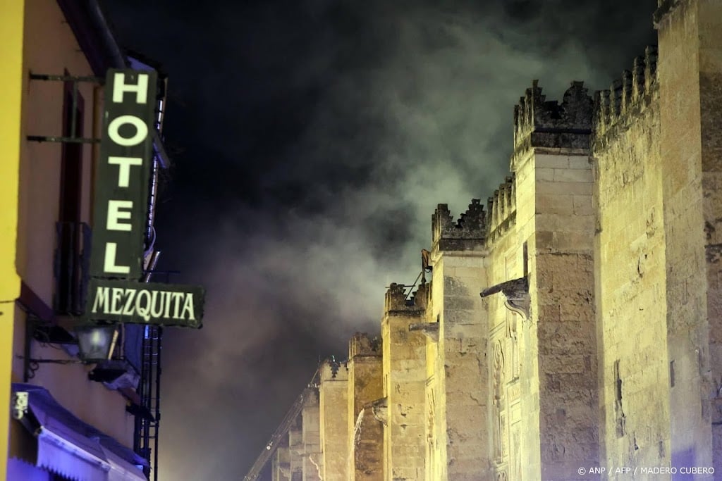 Brand in Mezquita, historische voormalige moskee Cordoba