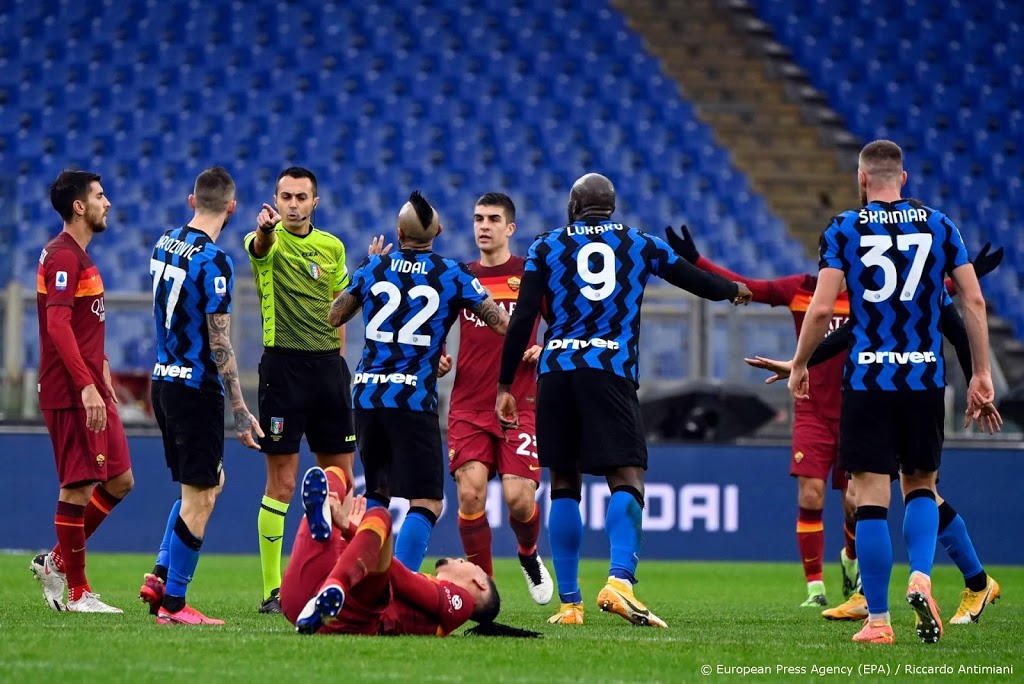 Topper tussen AS Roma en Inter eindigt weer onbeslist