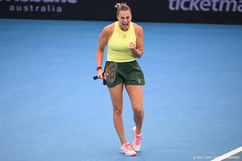 Topfavoriete Sabalenka weer in finale tennistoernooi Brisbane
