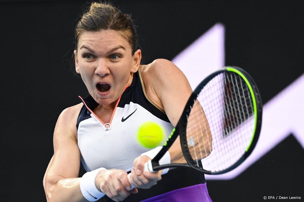 Tennisster Halep na lastige partij ronde verder in Australian Open