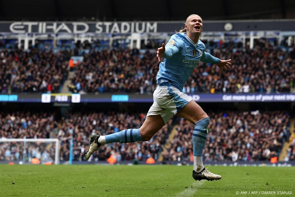 Doelpunten Haaland helpen City aan zege op Everton