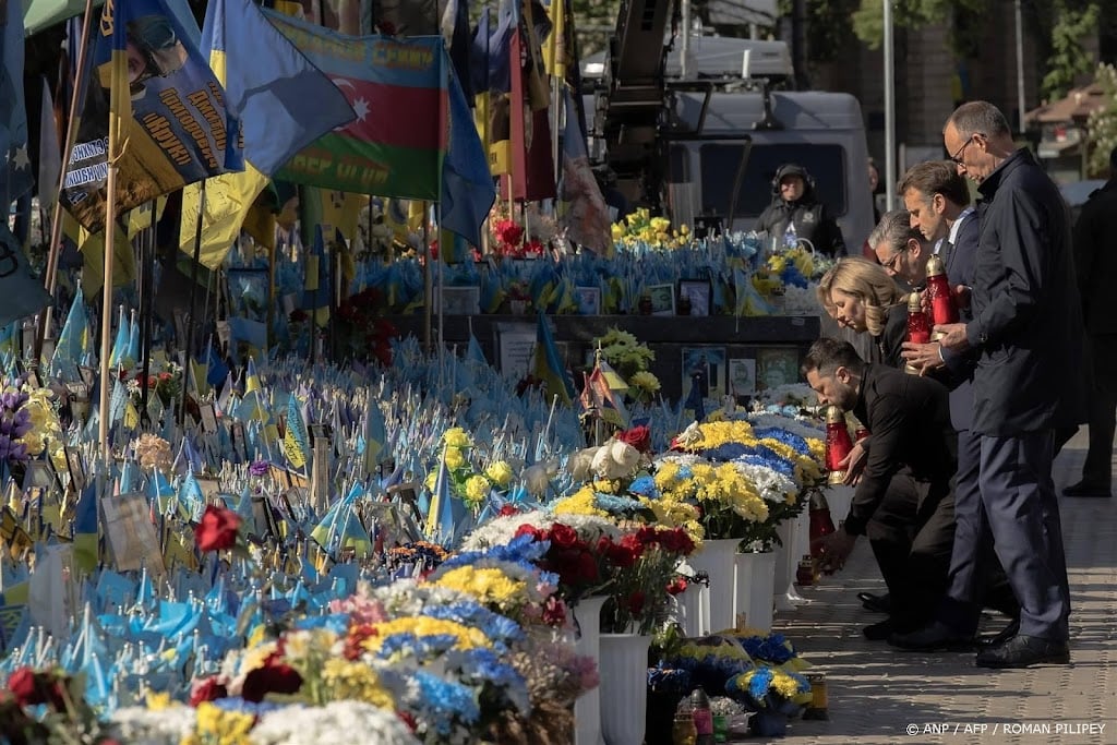 Europese leiders in Kyiv herdenken gesneuvelde Oekraïners