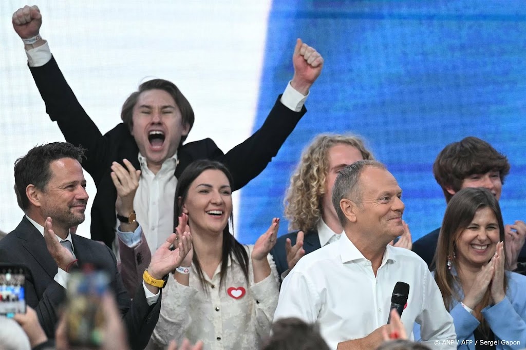 Partij Poolse premier Tusk nipt grootste in Europese verkiezingen