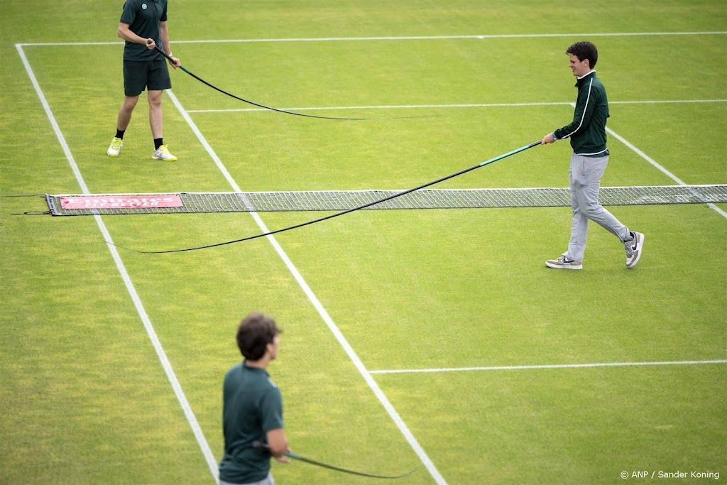 Door vele regen slechts drie tennispartijen gespeeld in Rosmalen