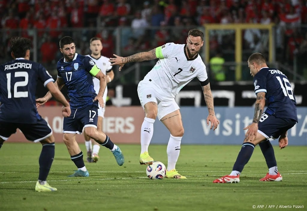 Oostenrijk snel klaar met San Marino mede dankzij Arnautovic 