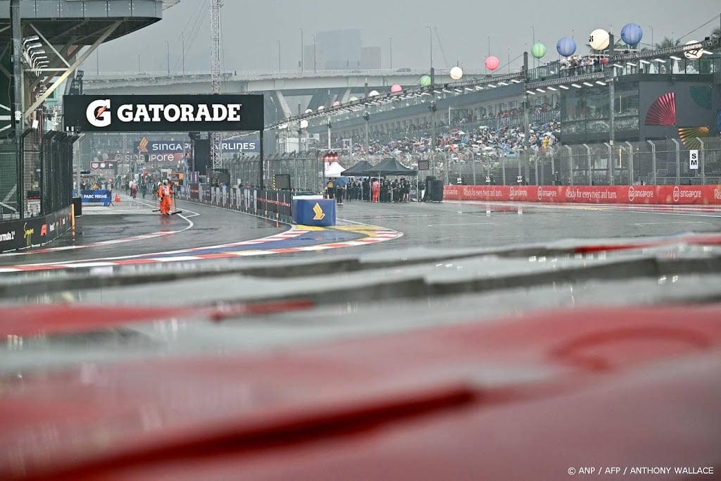 Start sprintrace in Singapore uitgesteld na hevige regen
