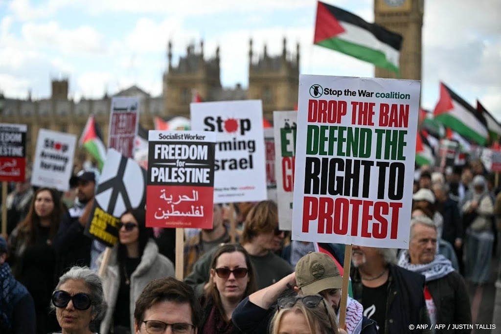 Duizenden deelnemers aan pro-Palestijnse protesten in Europa