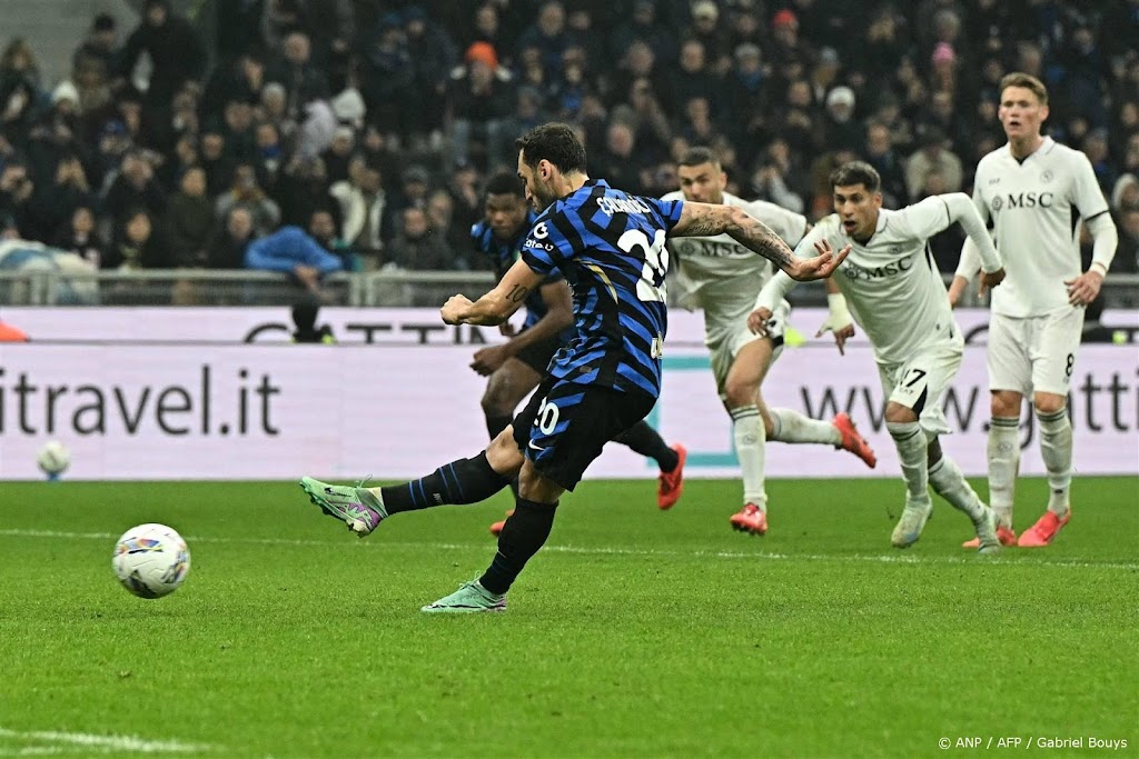 Inter niet voorbij koploper Napoli na gemiste strafschop 