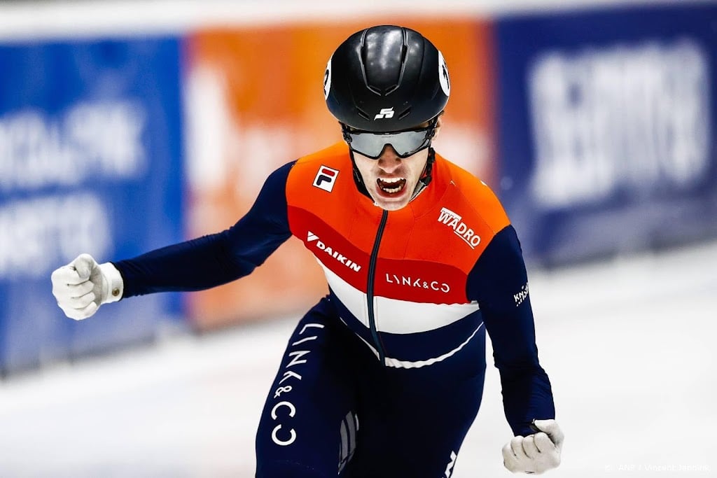 Derde wereldbekerzege op rij shorttracker Van 't Wout