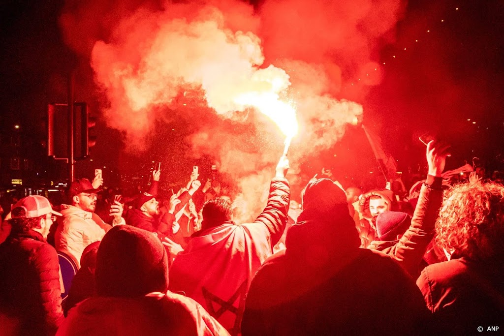 Groot feest in grote steden na overwinning Marokko op WK