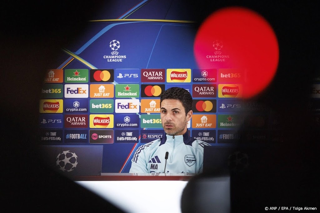 Arteta wil niet dat Arsenal-spelers verslappen voor duel met PSV