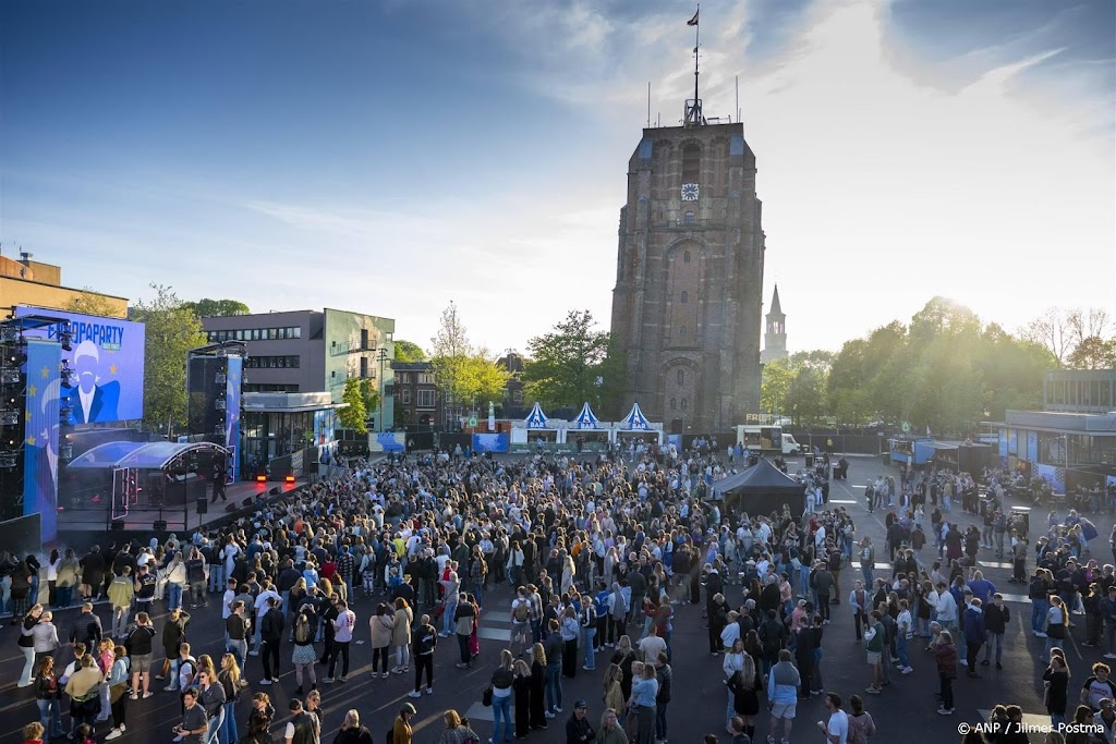 Zo'n 50 Gaza-demonstranten nabij songfestivalfeest Leeuwarden