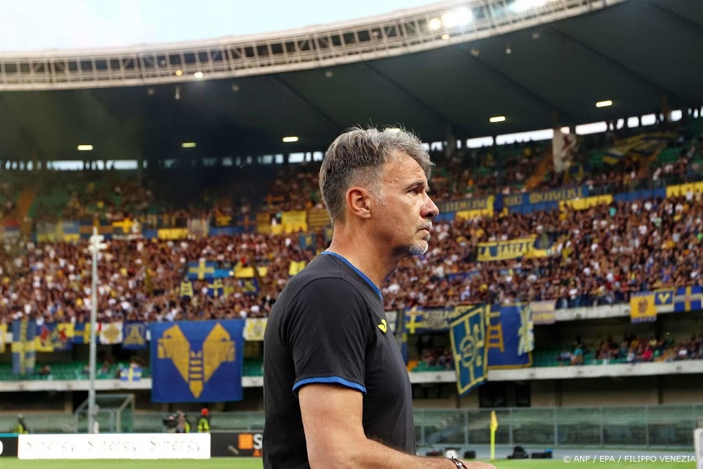 Voetbalclub Hellas Verona neemt afscheid van trainer Baroni
