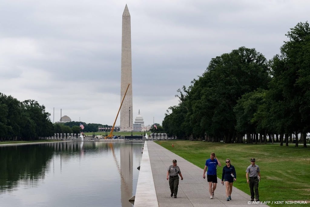 Reflecting Pool in Washington opnieuw leeg voor herstel