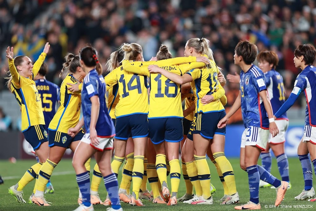 Voetbalsters Zweden door naar halve finale WK na zege op Japan