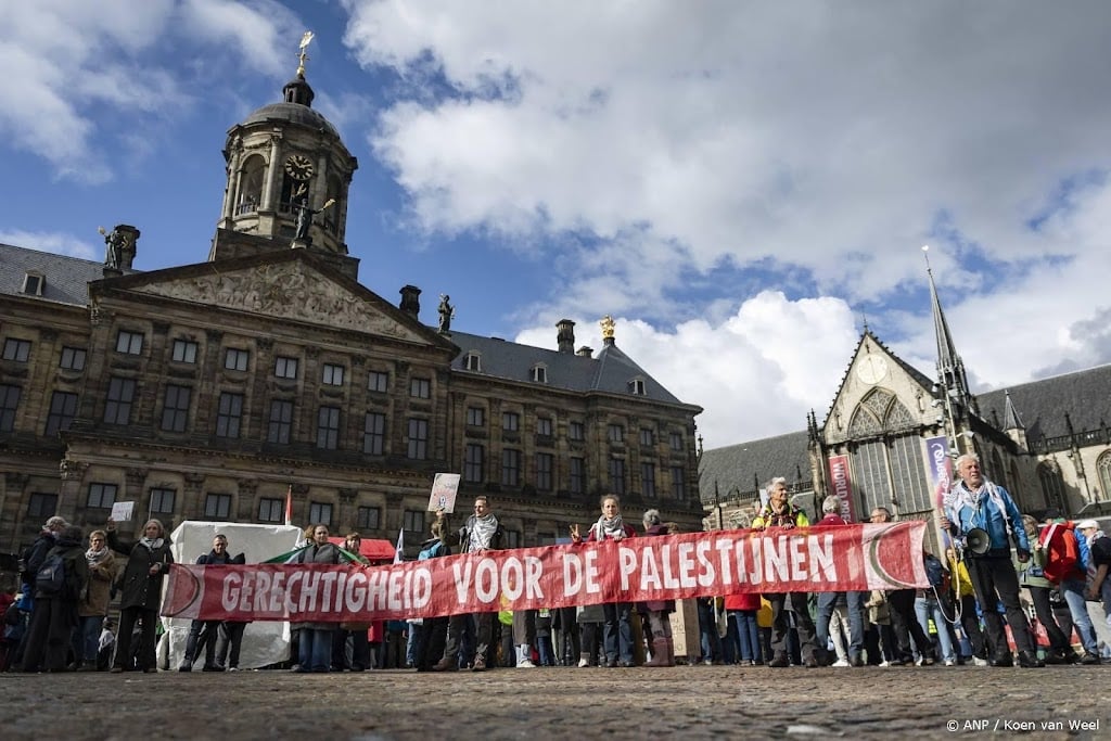 Demonstranten terug op de Dam, einde pro-Palestijnse demonstratie