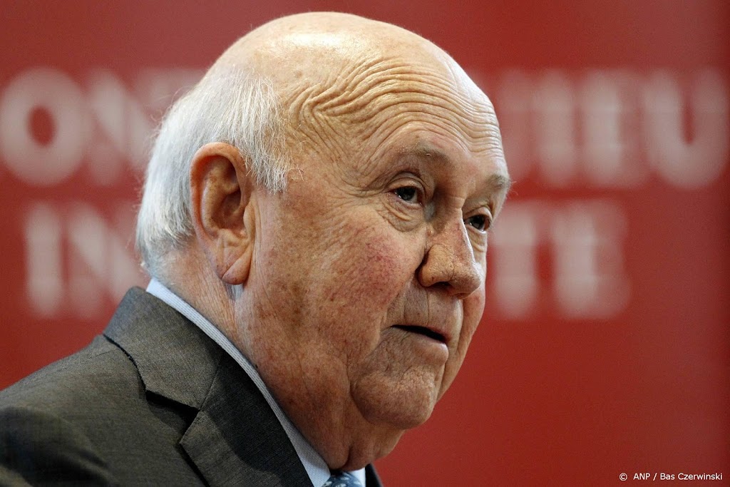 Excuusboodschap van overleden president Zuid-Afrika De Klerk