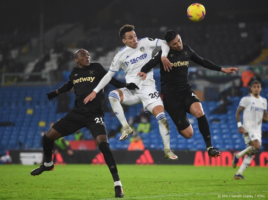West Ham United in subtop na winst bij Leeds United