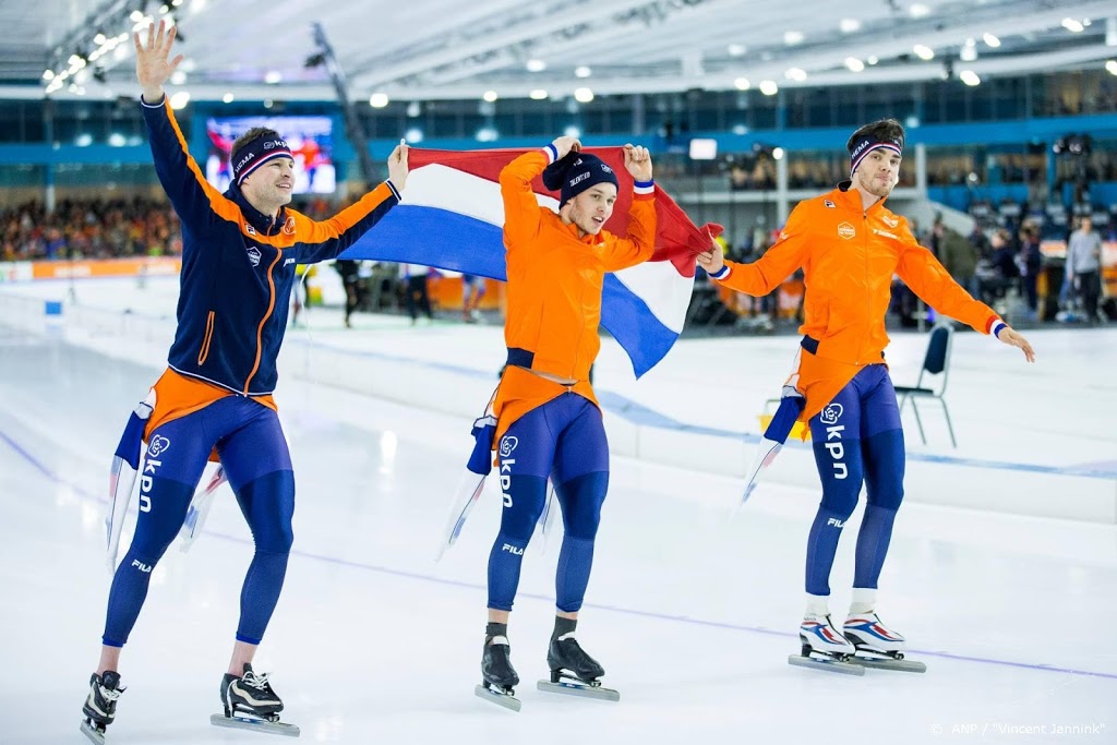 Ook Nederlandse mannenploeg pakt EK-goud in Thialf