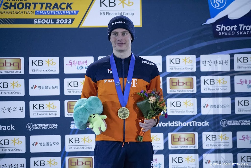 Shorttracker Van 't Wout mist bij WK finale op 1000 meter 
