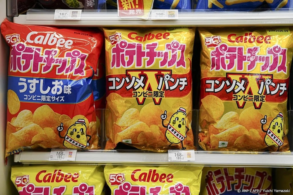 Chipszakken in Japan tijdelijk zwart-wit door inkttekort