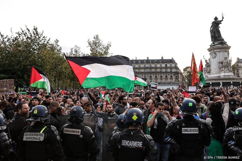 Franse politie zet traangas in bij verboden pro-Palestijns protest
