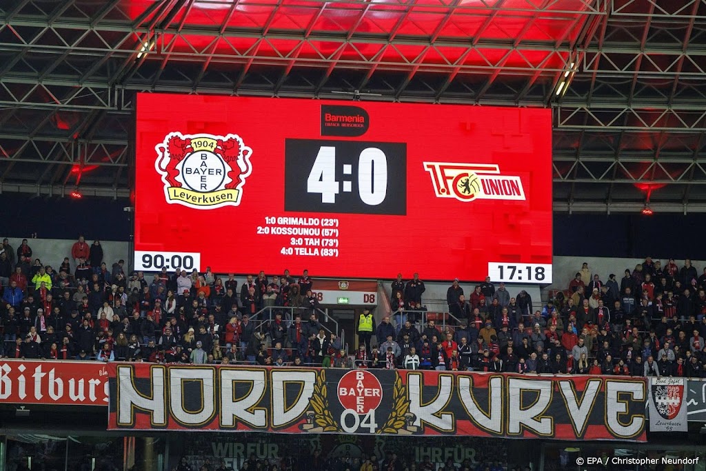Leverkusen weer koploper na ruime zege op Union Berlin: 4-0