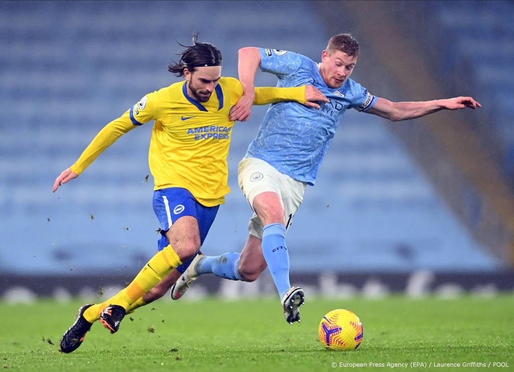 Benauwde zege Manchester City op Brighton