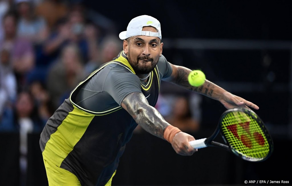 Terugkeer Kyrgios op Australian Open duurt slechts drie sets