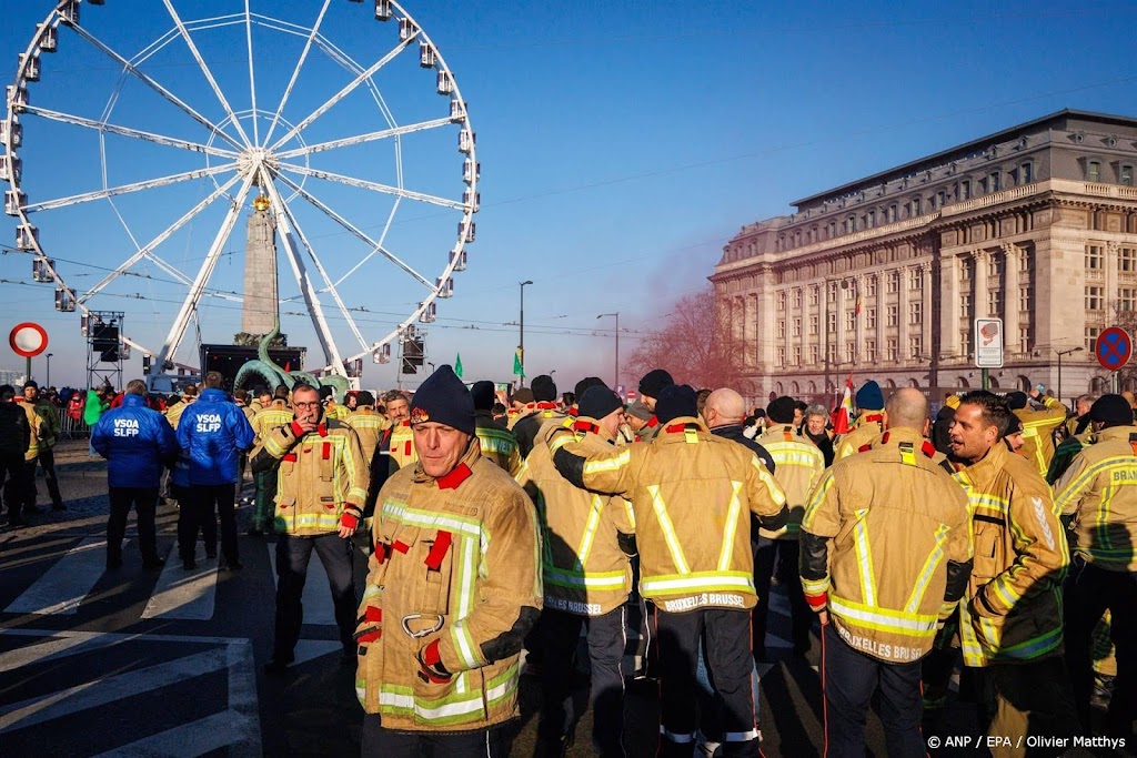 Brandweer valt politie aan bij pensioenprotest in Brussel