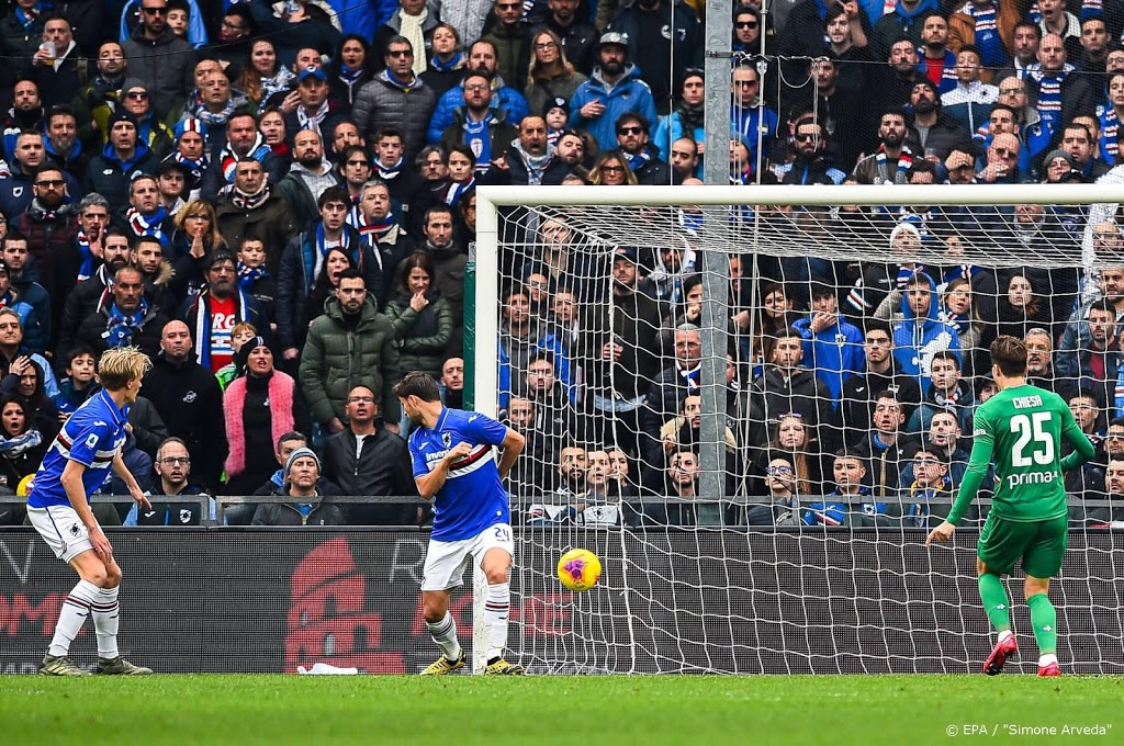 Vijf spelers van Sampdoria testen positief op nieuwe coronavirus