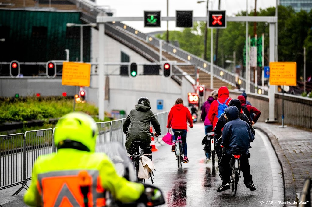 Campagne om afstand te houden in het stadsverkeer