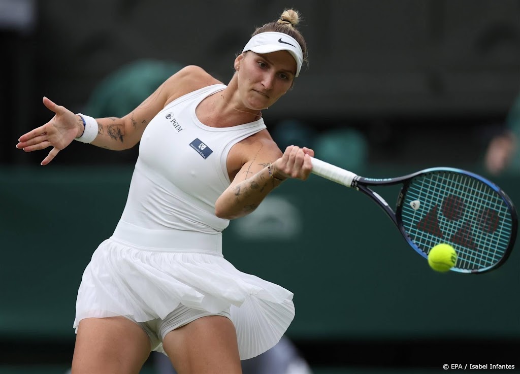 Tennisster Vondrousova naar finale op Wimbledon