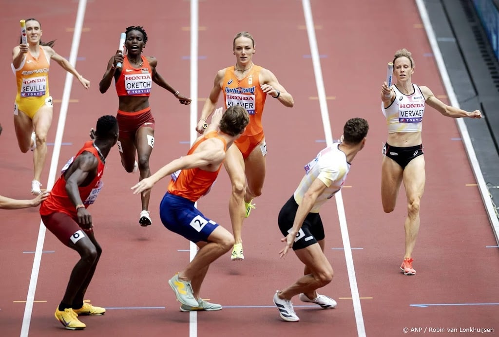 Gemengde estafetteploeg 4x400 meter naar finale WK atletiek