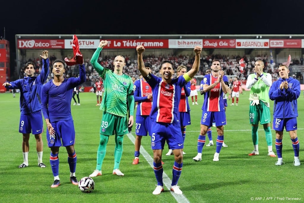 PSG boekt in Brest eerste competitiezege van het seizoen