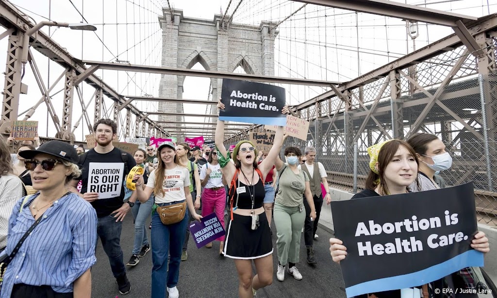 Amerikanen demonstreren voor het recht op abortus