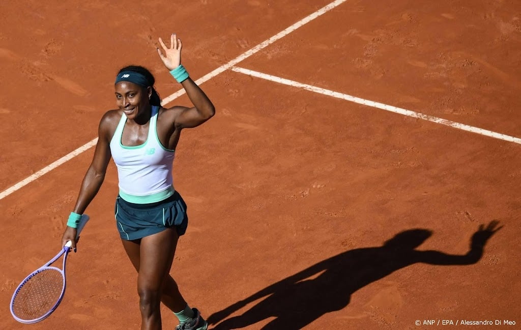 Tennisster Gauff naar finale van graveltoernooi in Rome