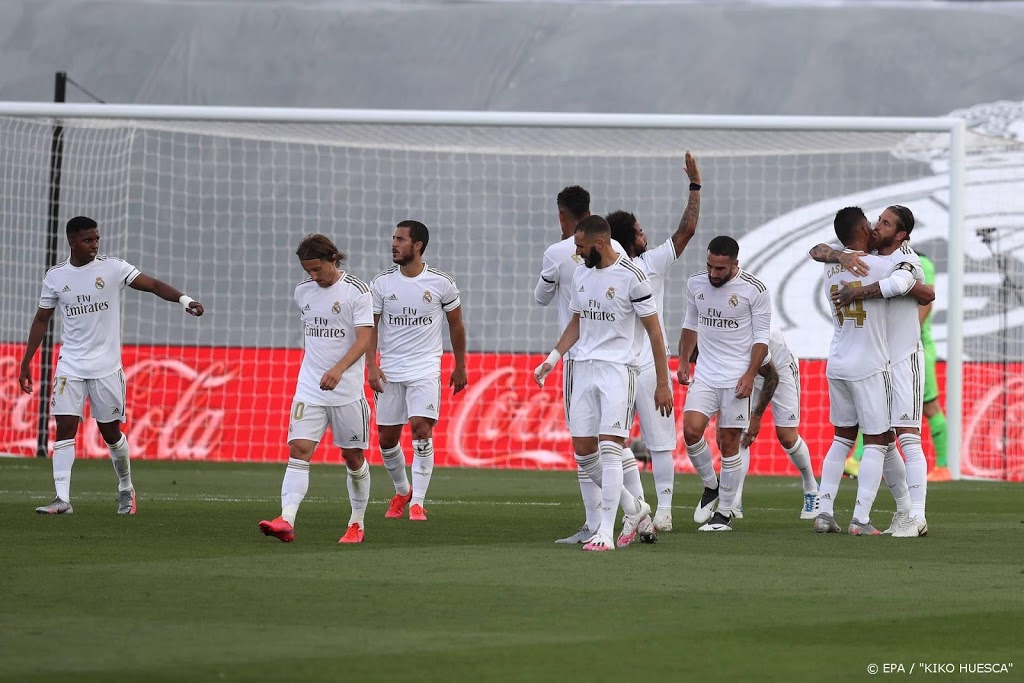 Eenvoudige zege Real Madrid bij hervatting Spaanse competitie