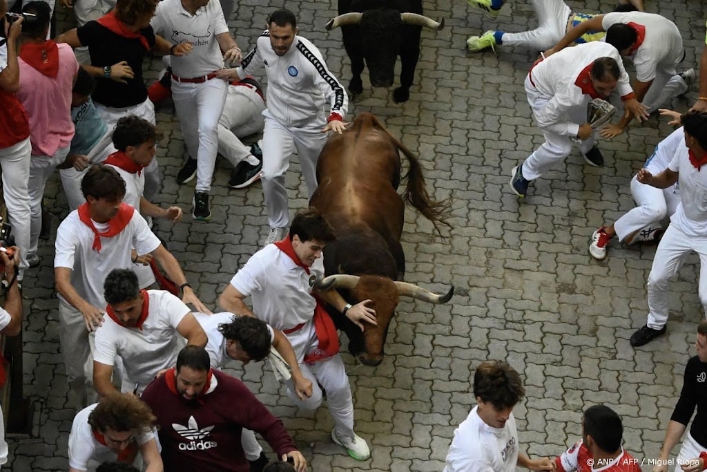 Tientallen gewonden bij stierenrennen in Spanje