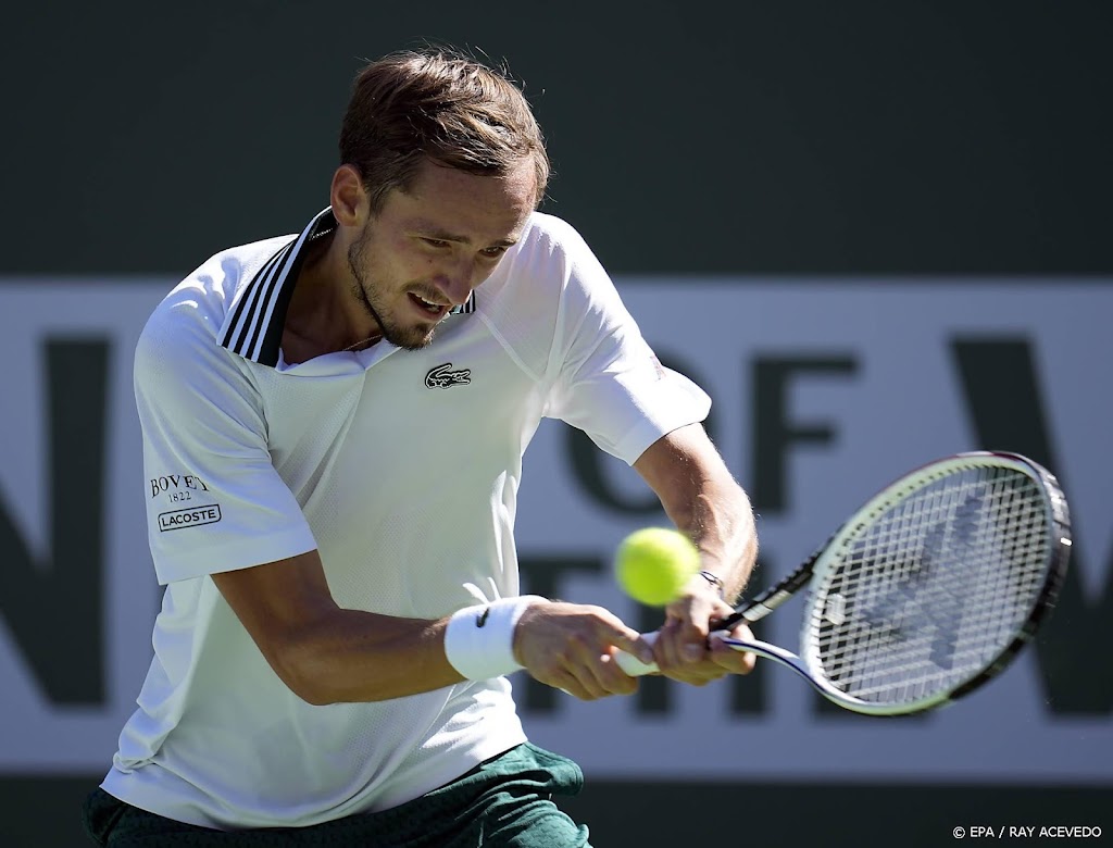 Vermoeide tennisser Medvedev uitgeschakeld in Indian Wells